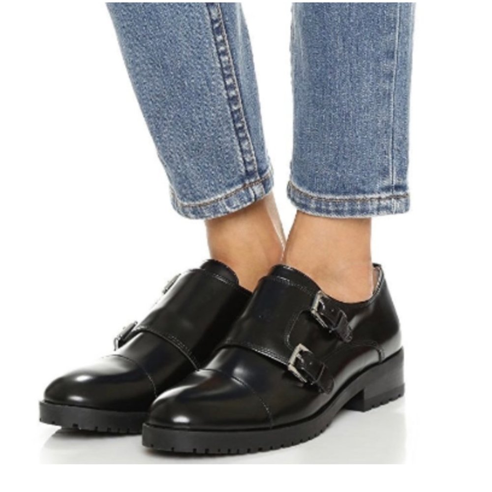 Sam Edelman Melanie Leather Double Buckle Shoe